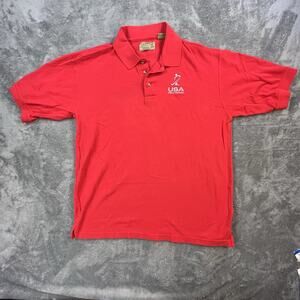 USA Field Hockey Shirt Mens Extra Large Golf Polo Embroidered
